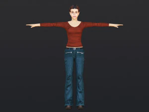 Woman 17 With 52 Animations 32 Morphs 3D Model