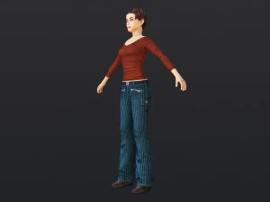 Woman 17 With 52 Animations 32 Morphs 3D Model
