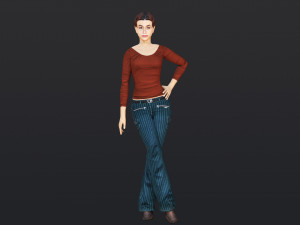 Woman 17 With 52 Animations 32 Morphs Modelo 3D