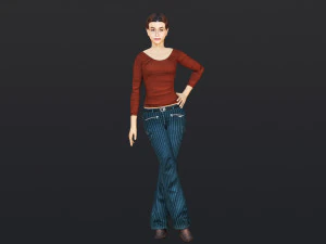 Woman 17 With 52 Animations 32 Morphs 3D Model