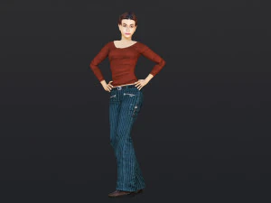 Woman 17 With 52 Animations 32 Morphs 3D Model