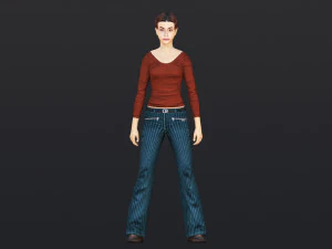 Woman 17 With 52 Animations 32 Morphs 3D Model