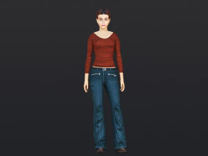 Woman 17 With 52 Animations 32 Morphs 3D Model