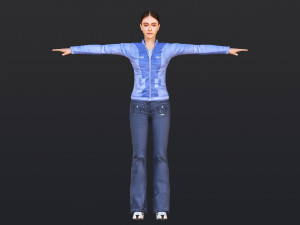 Woman 18 With 52 Animations 32 Morphs 3D Model