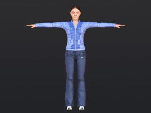 Woman 18 With 52 Animations 32 Morphs 3D Model