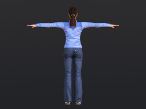 Woman 18 With 52 Animations 32 Morphs 3D Model