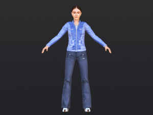 Woman 18 With 52 Animations 32 Morphs 3D Model