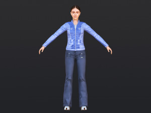 Woman 18 With 52 Animations 32 Morphs 3D Model