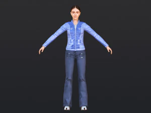 Woman 18 With 52 Animations 32 Morphs 3D Model