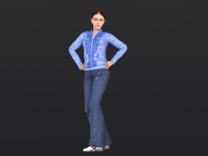 Woman 18 With 52 Animations 32 Morphs 3D Model