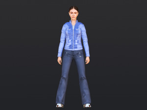Woman 18 With 52 Animations 32 Morphs 3D Model