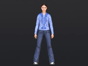 Woman 18 With 52 Animations 32 Morphs 3D Model