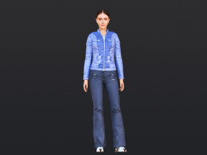 Woman 18 With 52 Animations 32 Morphs 3D Model