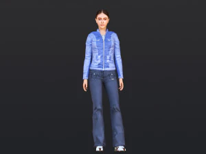 Woman 18 With 52 Animations 32 Morphs 3D Model