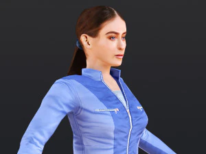 Woman 18 With 52 Animations 32 Morphs 3D Model