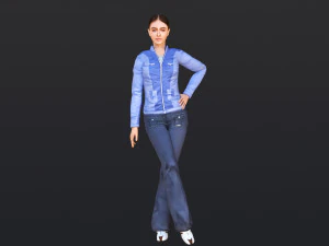 Woman 18 With 52 Animations 32 Morphs 3D Model
