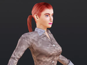 Woman 19 With 52 Animations 32 Morphs 3D Model