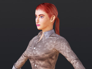 Woman 19 With 52 Animations 32 Morphs 3D Model