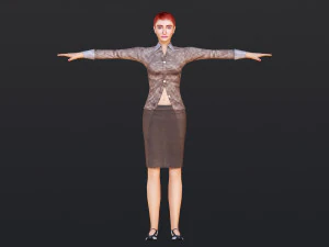 Woman 19 With 52 Animations 32 Morphs 3D Model