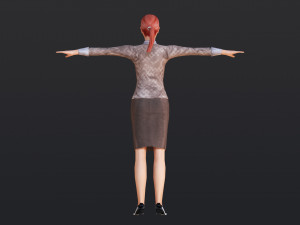 Woman 19 With 52 Animations 32 Morphs 3D Model