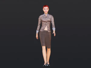 Woman 19 With 52 Animations 32 Morphs 3D Model