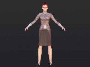 Woman 19 With 52 Animations 32 Morphs 3D Model