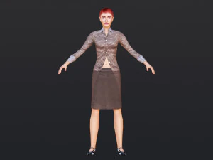 Woman 19 With 52 Animations 32 Morphs 3D Model