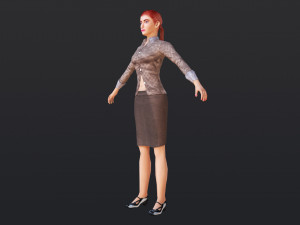 Woman 19 With 52 Animations 32 Morphs 3D Model