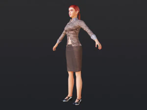 Woman 19 With 52 Animations 32 Morphs 3D Model