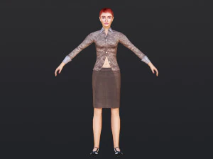 Woman 19 With 52 Animations 32 Morphs 3D Model