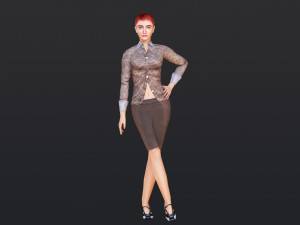 Woman 19 With 52 Animations 32 Morphs 3D Model