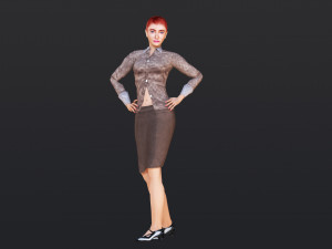 Woman 19 With 52 Animations 32 Morphs 3D Model