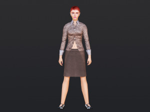 Woman 19 With 52 Animations 32 Morphs 3D Model