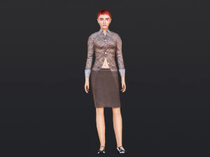 Woman 19 With 52 Animations 32 Morphs 3D Model