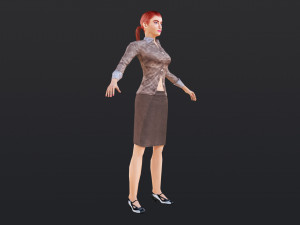 Woman 19 With 52 Animations 32 Morphs 3D Model