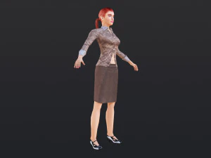 Woman 19 With 52 Animations 32 Morphs 3D Model