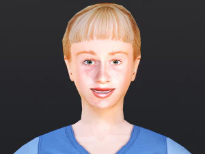 Woman 20 With 52 Animations 32 Morphs 3D Model
