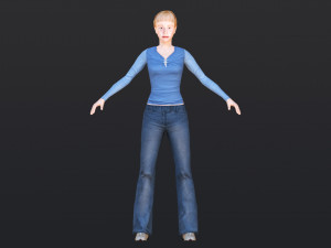 Woman 20 With 52 Animations 32 Morphs 3D Model