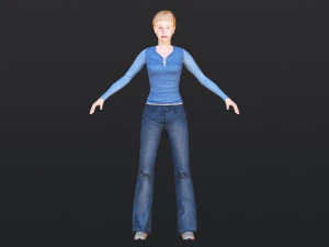 Woman 20 With 52 Animations 32 Morphs 3D Model