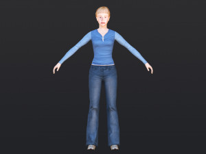Woman 20 With 52 Animations 32 Morphs 3D Model