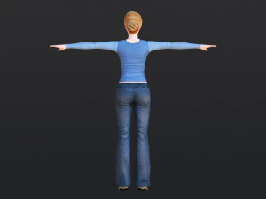 Woman 20 With 52 Animations 32 Morphs 3D Model