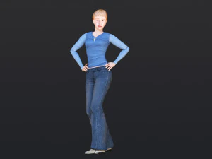 Woman 20 With 52 Animations 32 Morphs 3D Model