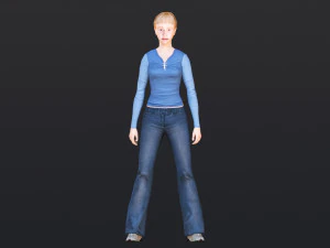 Woman 20 With 52 Animations 32 Morphs 3D Model