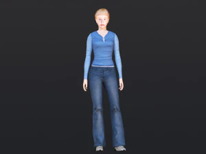 Woman 20 With 52 Animations 32 Morphs 3D Model