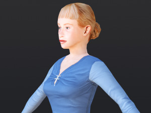 Woman 20 With 52 Animations 32 Morphs 3D Model