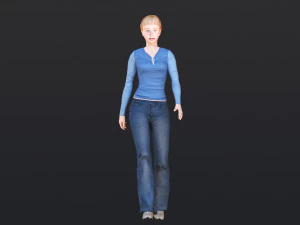 Woman 20 With 52 Animations 32 Morphs 3D Model