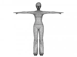 Woman 20 With 52 Animations 32 Morphs 3D Model