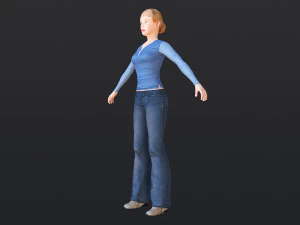 Woman 20 With 52 Animations 32 Morphs 3D Model