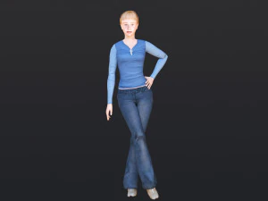 Woman 20 With 52 Animations 32 Morphs 3D Model