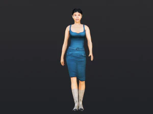 Woman 11 To 15 With 52 Animations 32 Morphs 3D Model